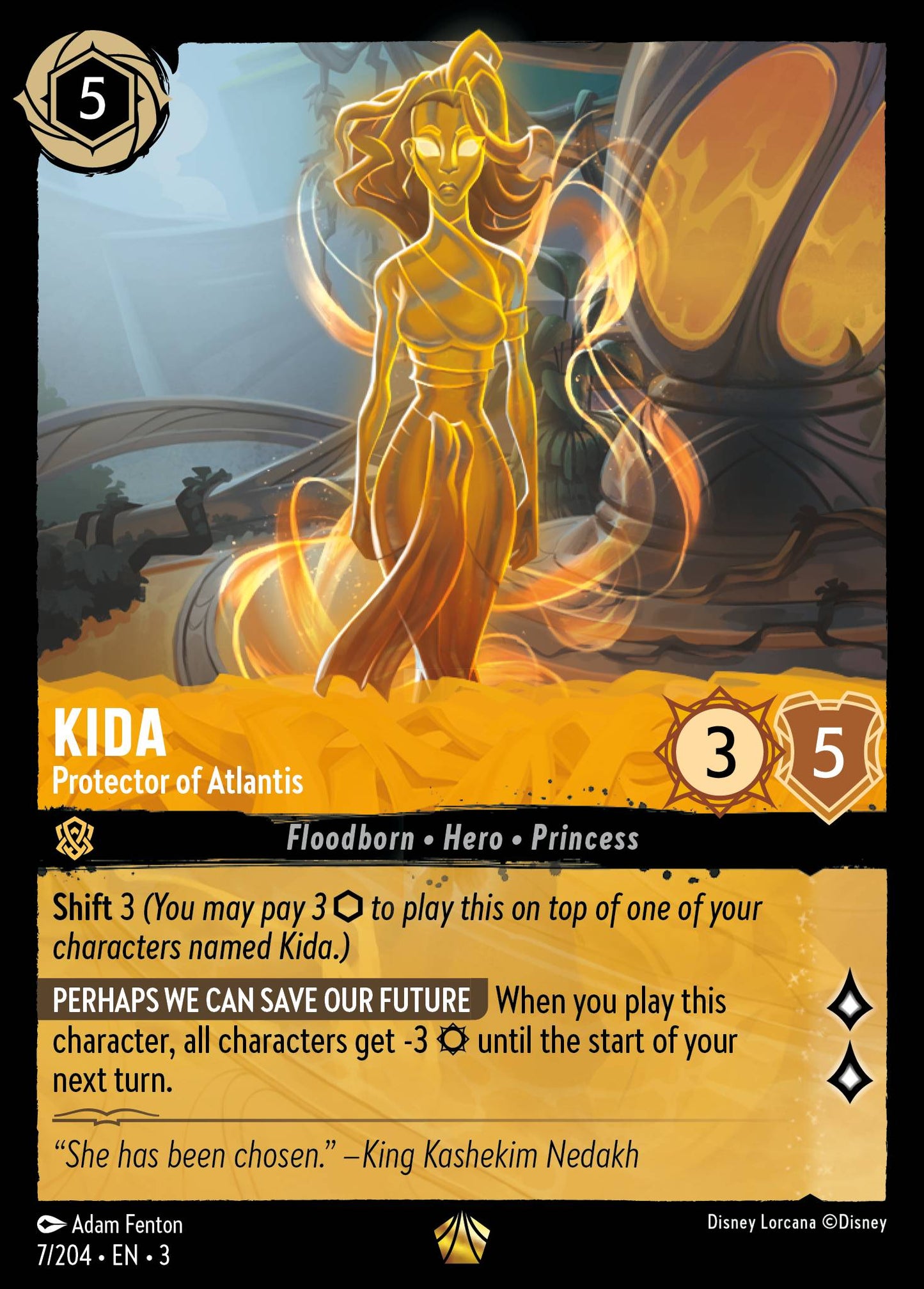 Kida - Protector of Atlantis - Legendary Normal Disney Lorcana card from Into the Inklands