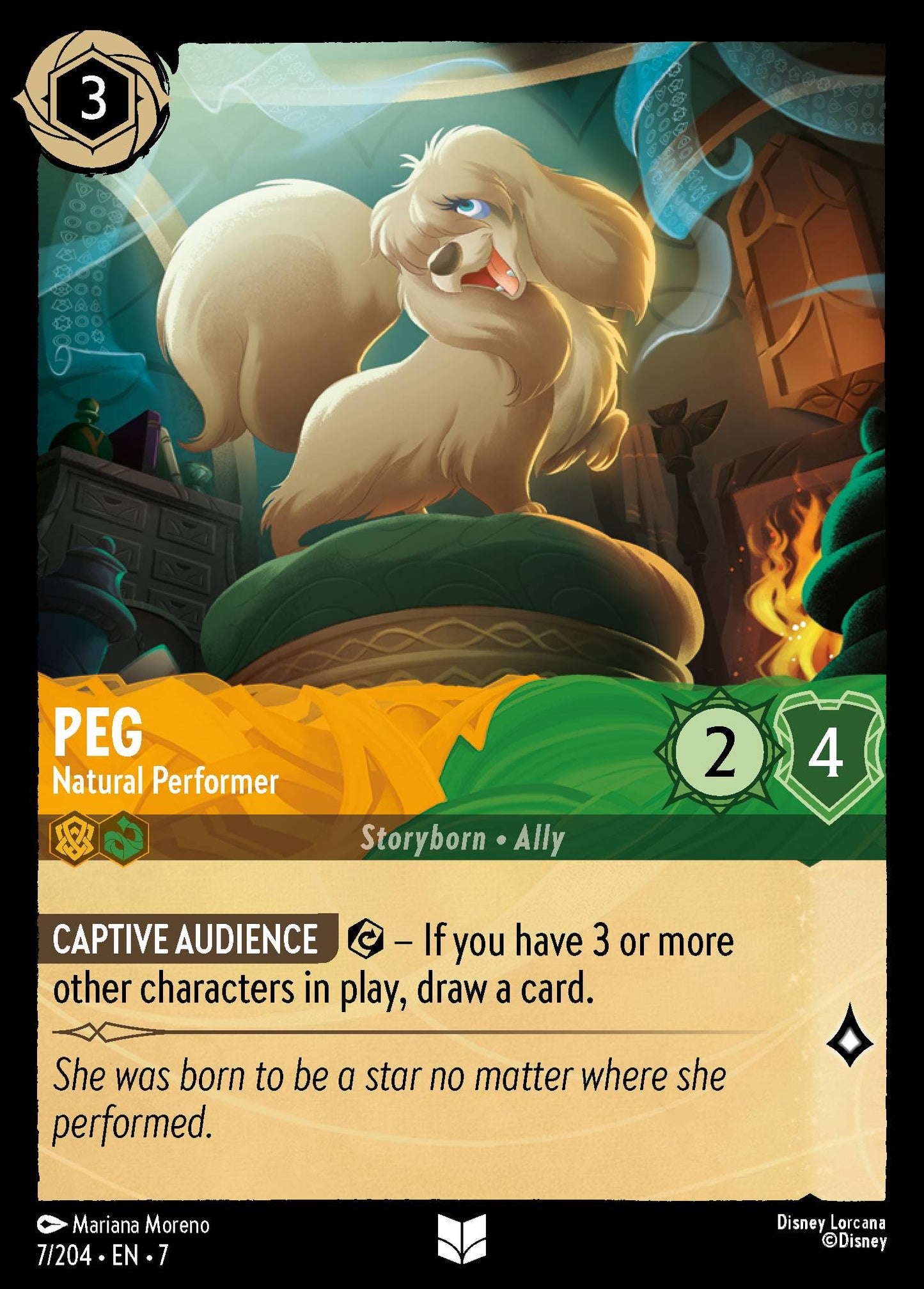 Peg - Natural Performer - Uncommon Normal Disney Lorcana card from Archazia's Island