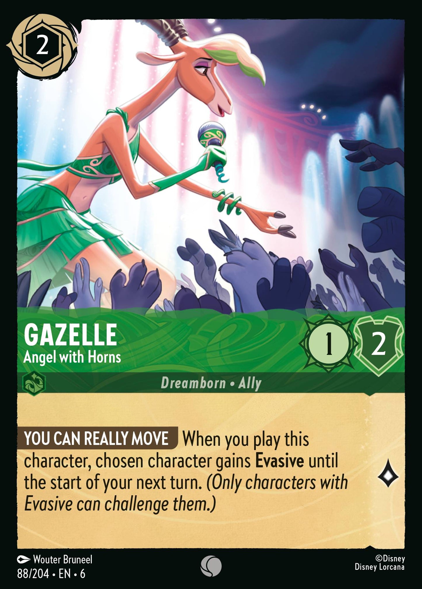 Gazelle - Angel with Horns - Common Normal Disney Lorcana card from Azurite Sea
