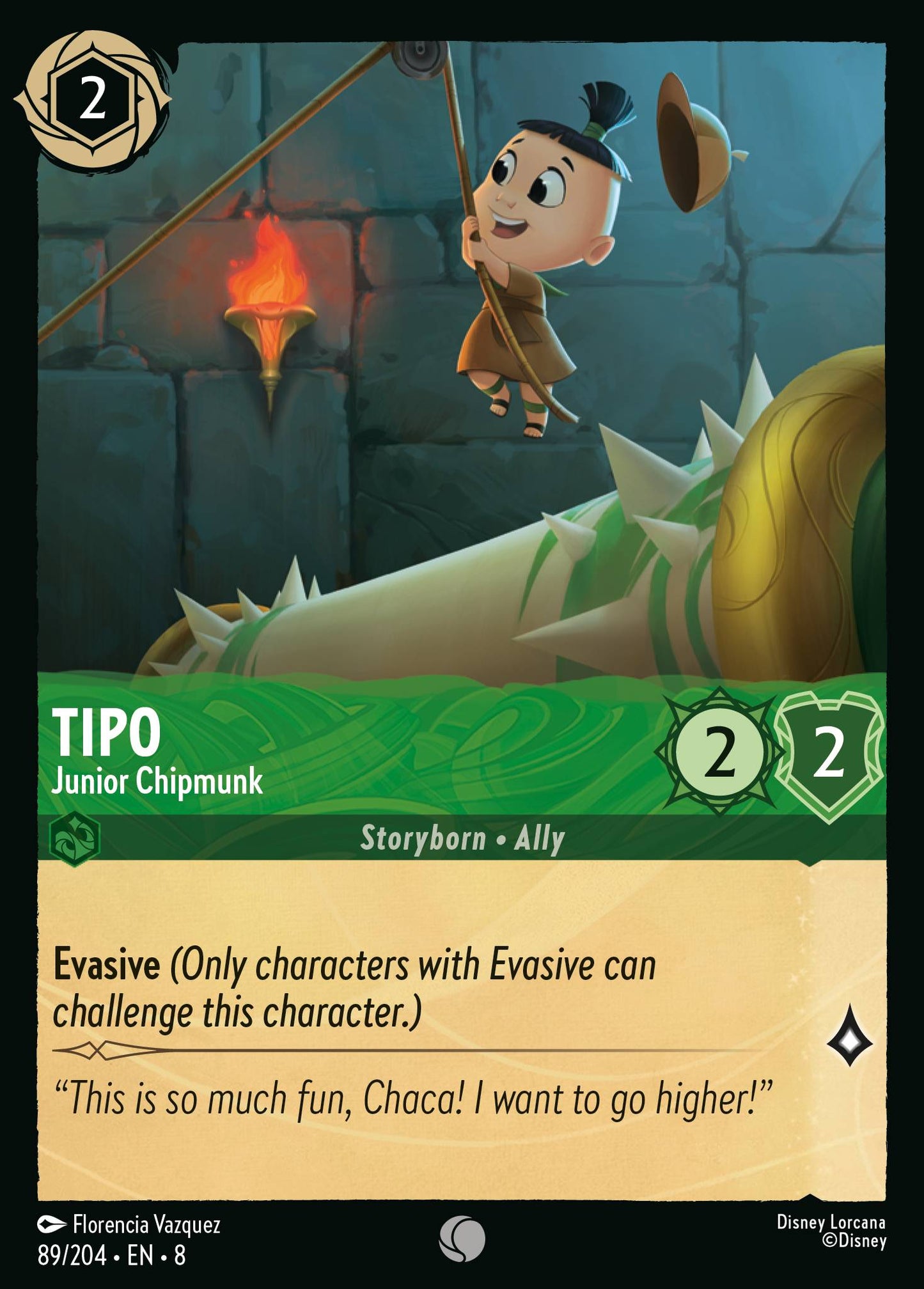 Tipo - Junior Chipmunk - Common Normal Disney Lorcana card from The Reign of Jafar