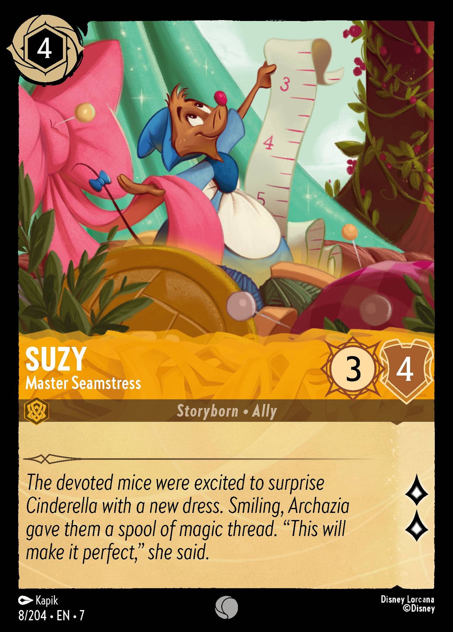 Suzy - Master Seamstress - Common Normal Disney Lorcana card from Archazia's Island