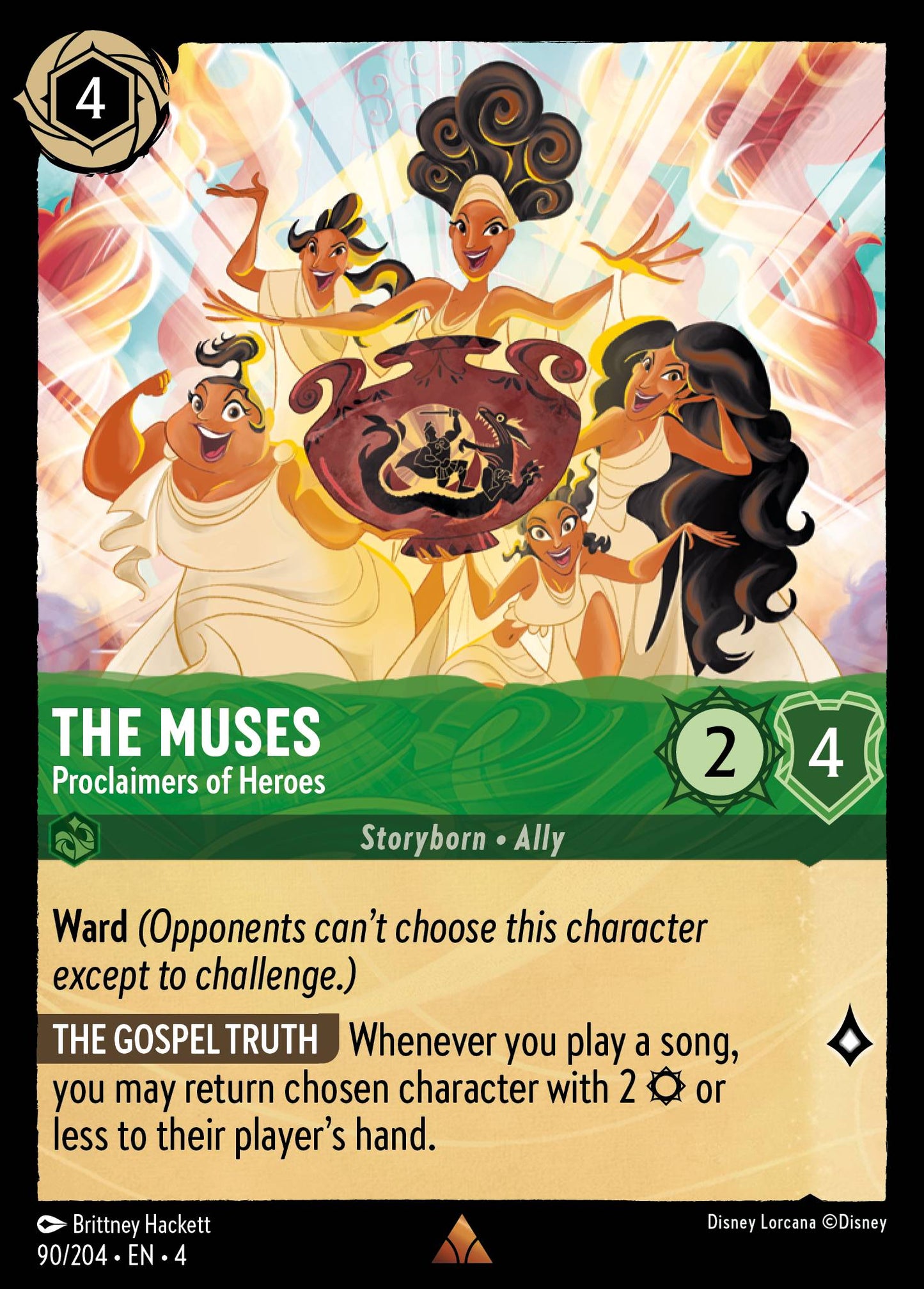 The Muses - Proclaimers of Heroes - Rare Normal Disney Lorcana card from Ursula's Return