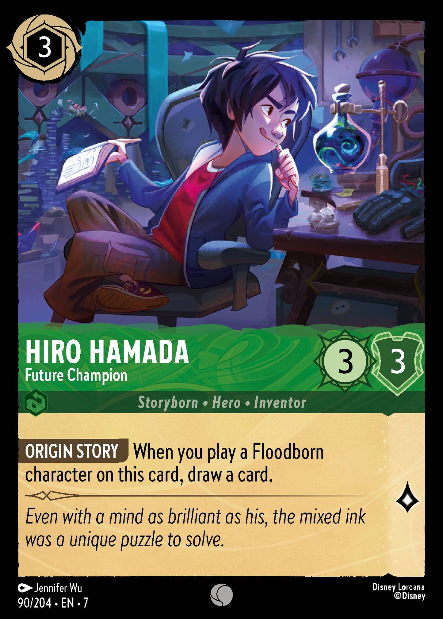 Hiro Hamada - Future Champion - Common Normal Disney Lorcana card from Archazia's Island