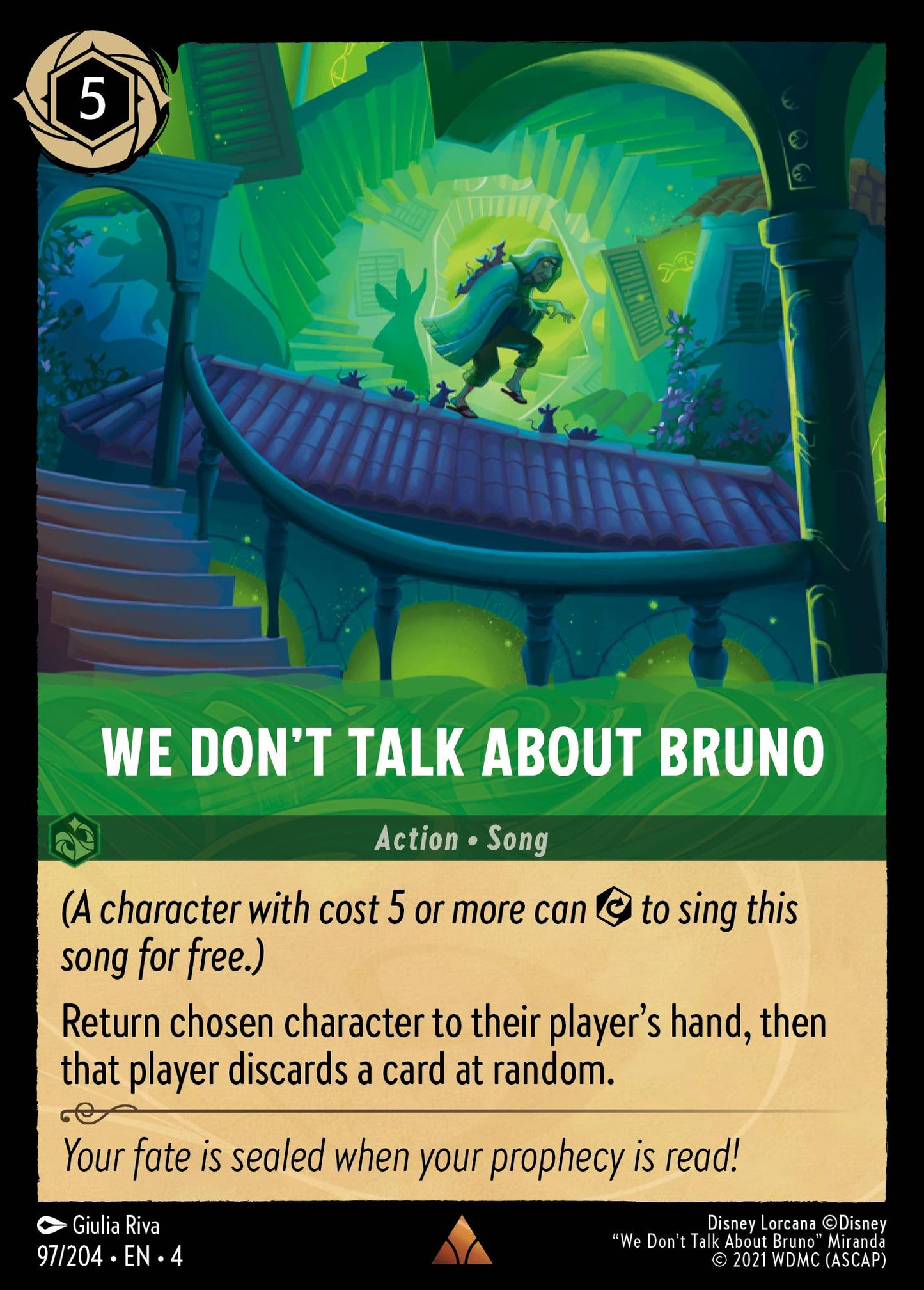 We Don't Talk About Bruno - Rare Normal Disney Lorcana card from Ursula's Return