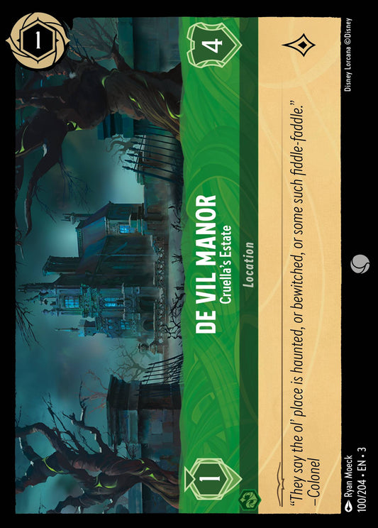De Vil Manor - Cruella's Estate - Common Normal Disney Lorcana card from Into the Inklands