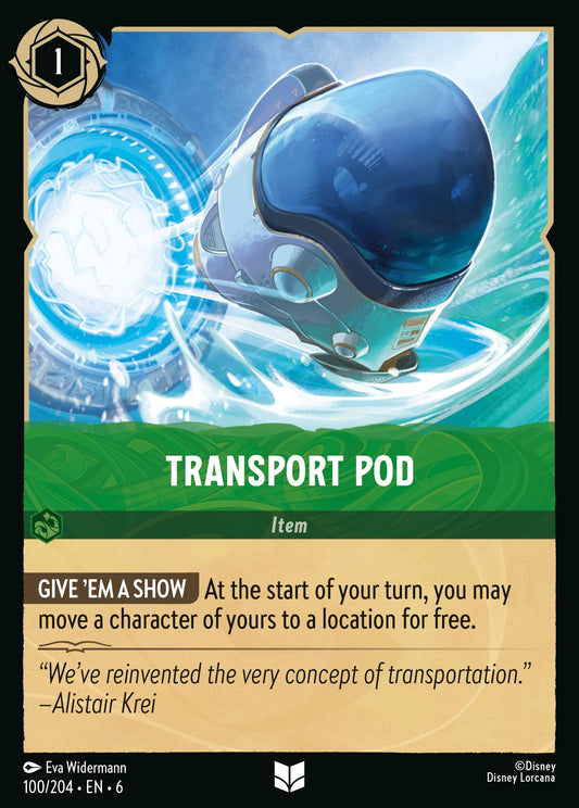 Transport Pod - Uncommon Normal Disney Lorcana card from Azurite Sea