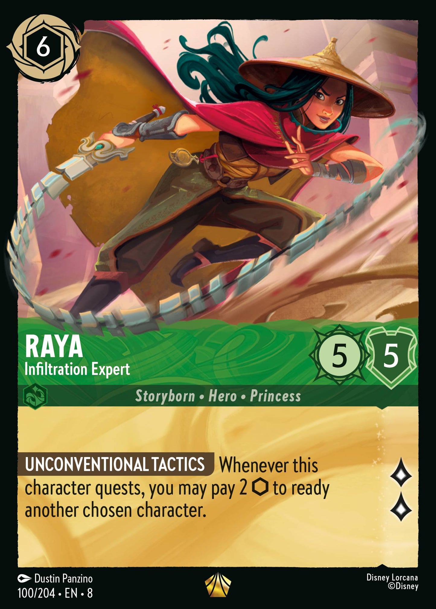 Raya - Infiltration Expert - Legendary Normal Disney Lorcana card from The Reign of Jafar