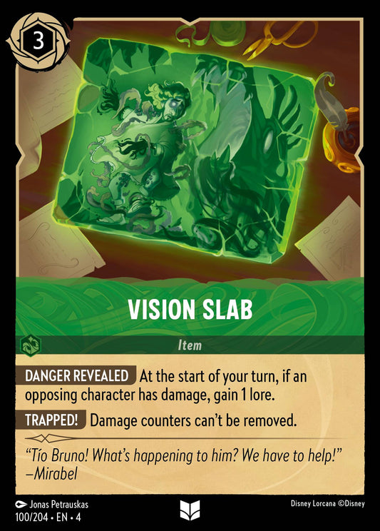Vision Slab - Uncommon Normal Disney Lorcana card from Ursula's Return