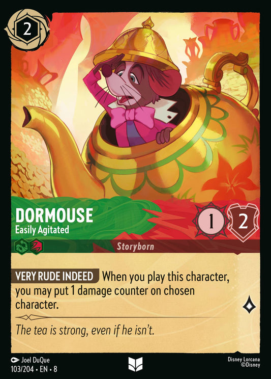 Dormouse - Easily Agitated - Uncommon Normal Disney Lorcana card from The Reign of Jafar