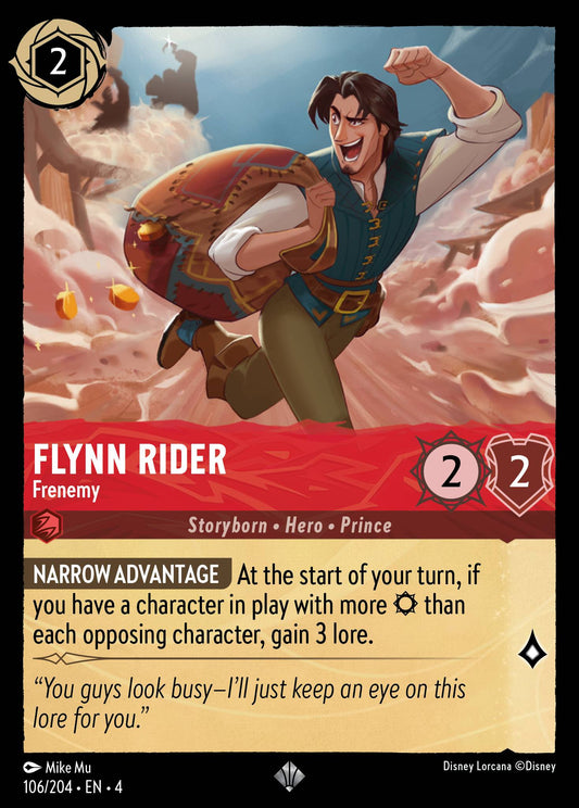 Flynn Rider - Frenemy - Super Rare Normal Disney Lorcana card from Ursula's Return