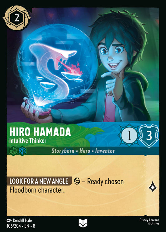 Hiro Hamada - Intuitive Thinker - Uncommon Normal Disney Lorcana card from The Reign of Jafar