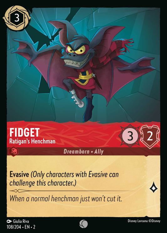 Fidget - Ratigan's Henchman - Common Normal Disney Lorcana card from Rise of the Floodborn