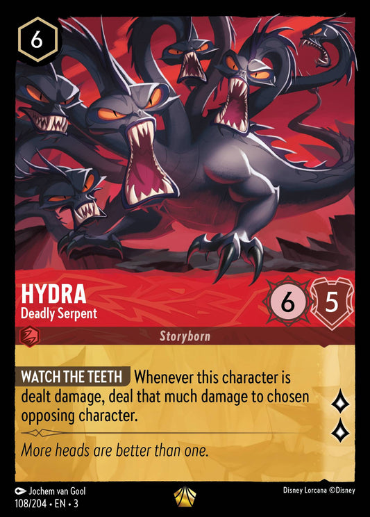 Hydra - Deadly Serpent - Legendary Normal Disney Lorcana card from Into the Inklands