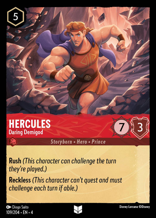 Hercules - Daring Demigod - Uncommon Normal Disney Lorcana card from Ursula's Return