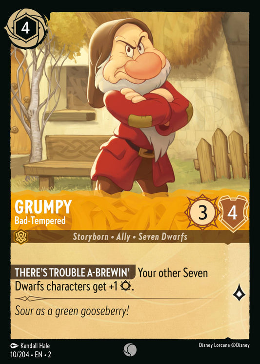 Grumpy - Bad-Tempered - Common Normal Disney Lorcana card from Rise of the Floodborn