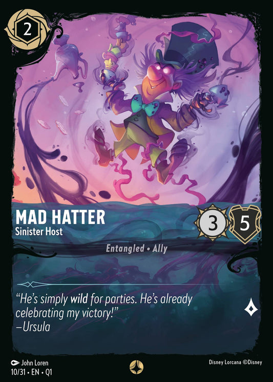 Mad Hatter - Sinister Host - Special Normal Disney Lorcana card from Unknown Set