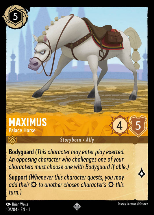 Maximus - Palace Horse - Super Rare Normal Disney Lorcana card from The First Chapter