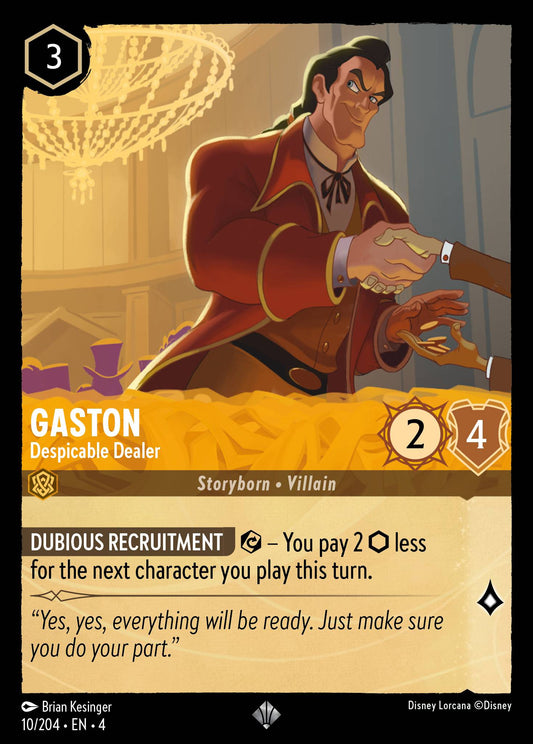 Gaston - Despicable Dealer - Super Rare Normal Disney Lorcana card from Ursula's Return
