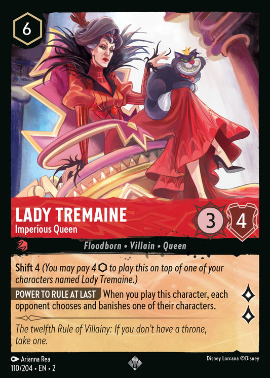 Lady Tremaine - Imperious Queen - Super Rare Normal Disney Lorcana card from Rise of the Floodborn