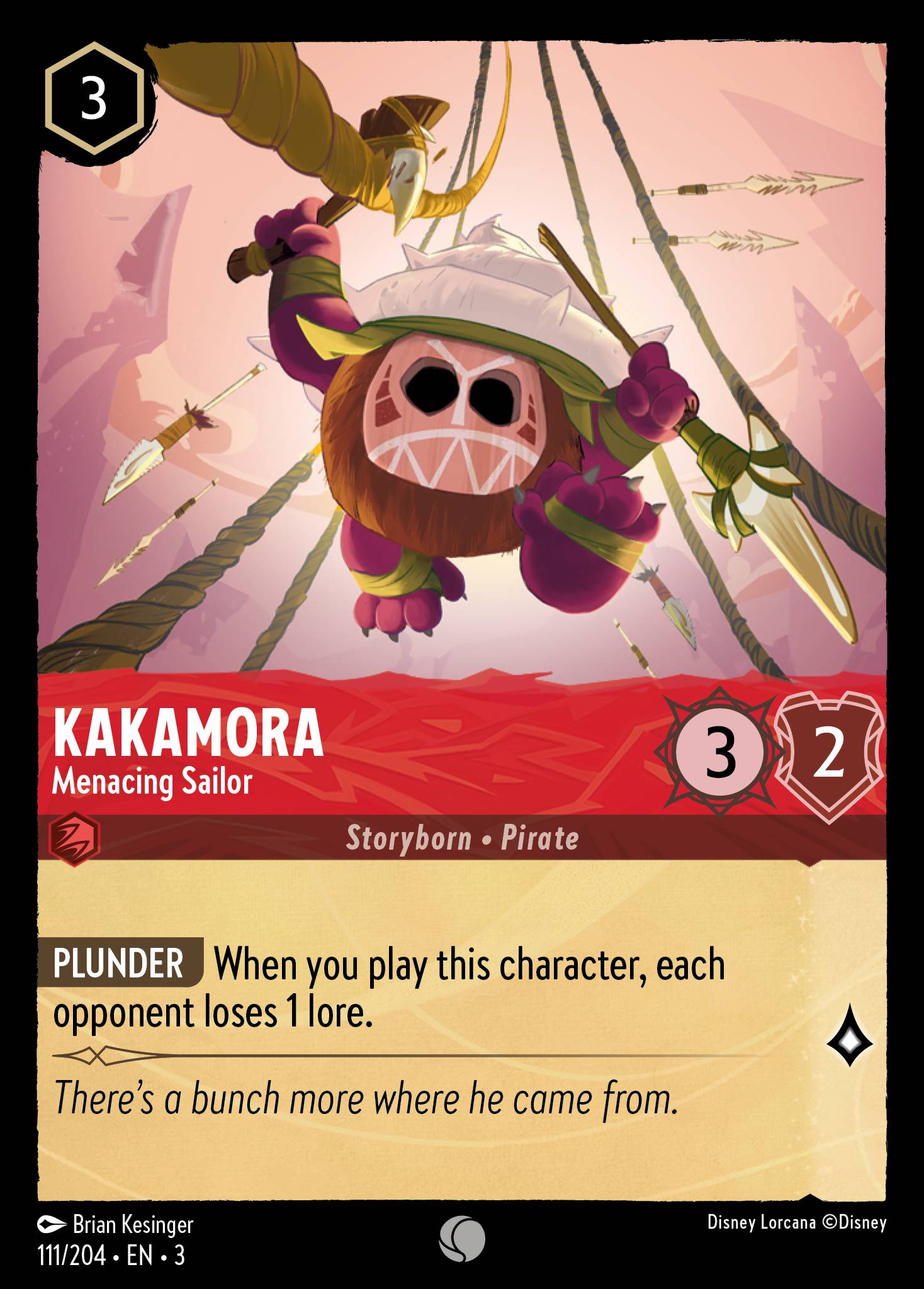 Kakamora - Menacing Sailor - Common Normal Disney Lorcana card from Into the Inklands