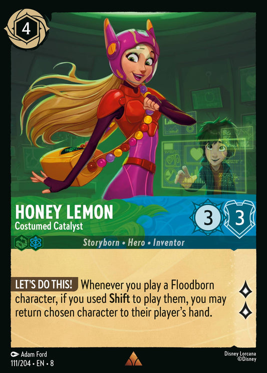 Honey Lemon - Costumed Catalyst - Rare Normal Disney Lorcana card from The Reign of Jafar