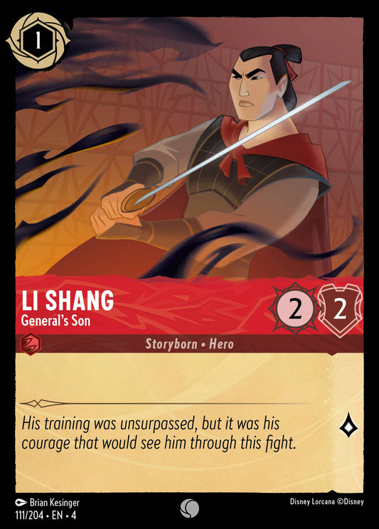 Li Shang - General's Son - Common Normal Disney Lorcana card from Ursula's Return