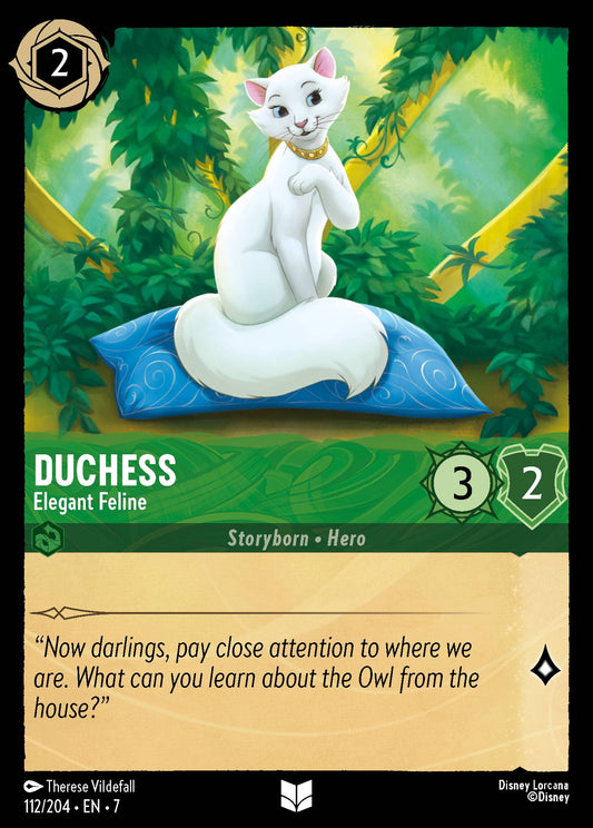 Duchess - Elegant Feline - Uncommon Normal Disney Lorcana card from Archazia's Island