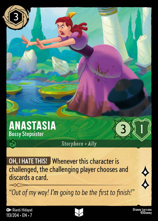 Anastasia - Bossy Stepsister - Uncommon Normal Disney Lorcana card from Archazia's Island