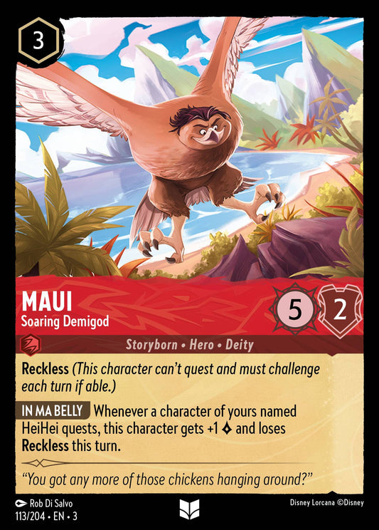 Maui - Soaring Demigod - Uncommon Normal Disney Lorcana card from Into the Inklands