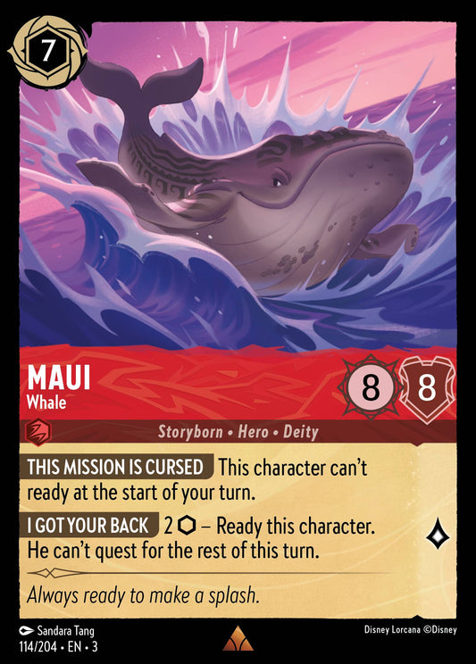Maui - Whale - Rare Normal Disney Lorcana card from Into the Inklands