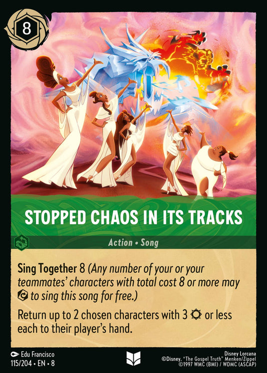 Stopped Chaos in Its tracks - Uncommon Normal Disney Lorcana card from The Reign of Jafar