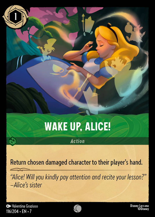 Wake Up, Alice! - Common Normal Disney Lorcana card from Archazia's Island