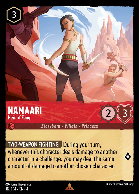 Namaari - Heir of Fang - Rare Normal Disney Lorcana card from Ursula's Return
