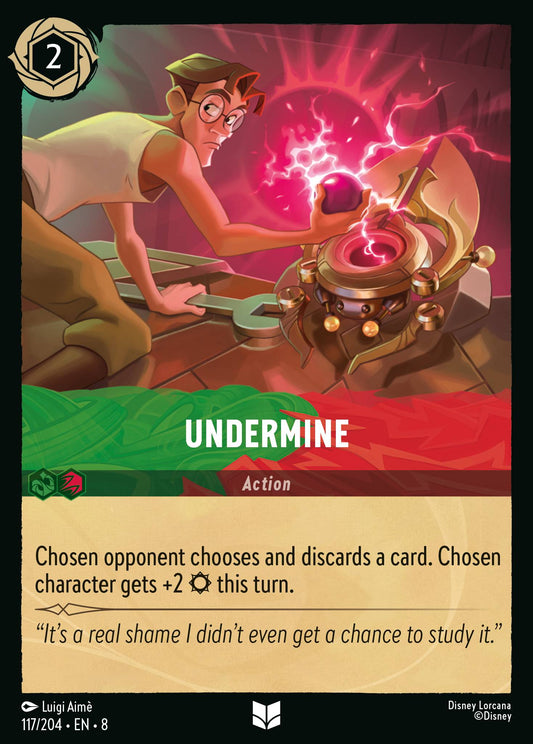 Undermine - Uncommon Normal Disney Lorcana card from The Reign of Jafar