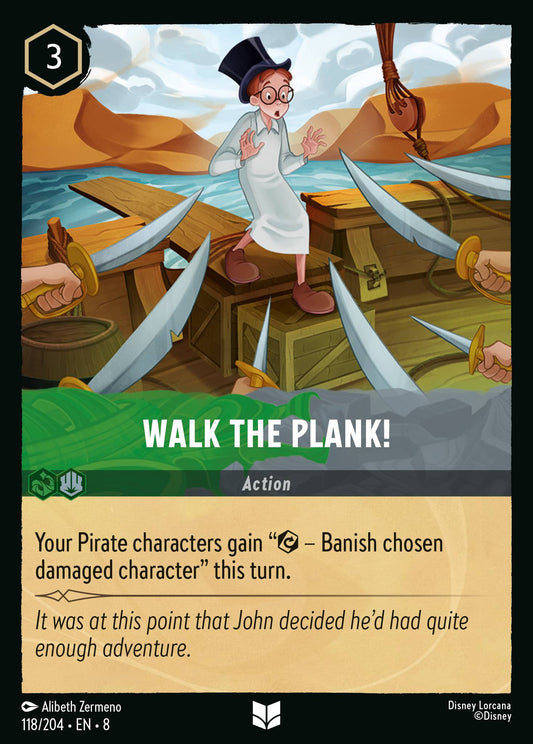 Walk the Plank - Uncommon Normal Disney Lorcana card from The Reign of Jafar