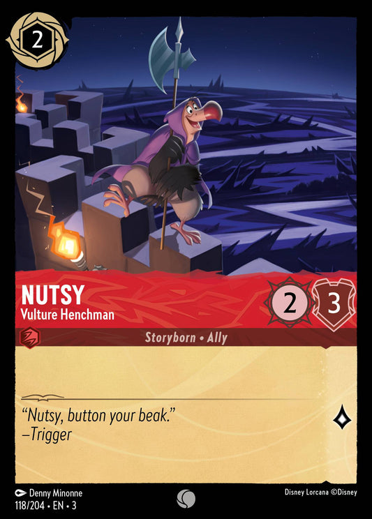 Nutsy - Vulture Henchman - Common Normal Disney Lorcana card from Into the Inklands