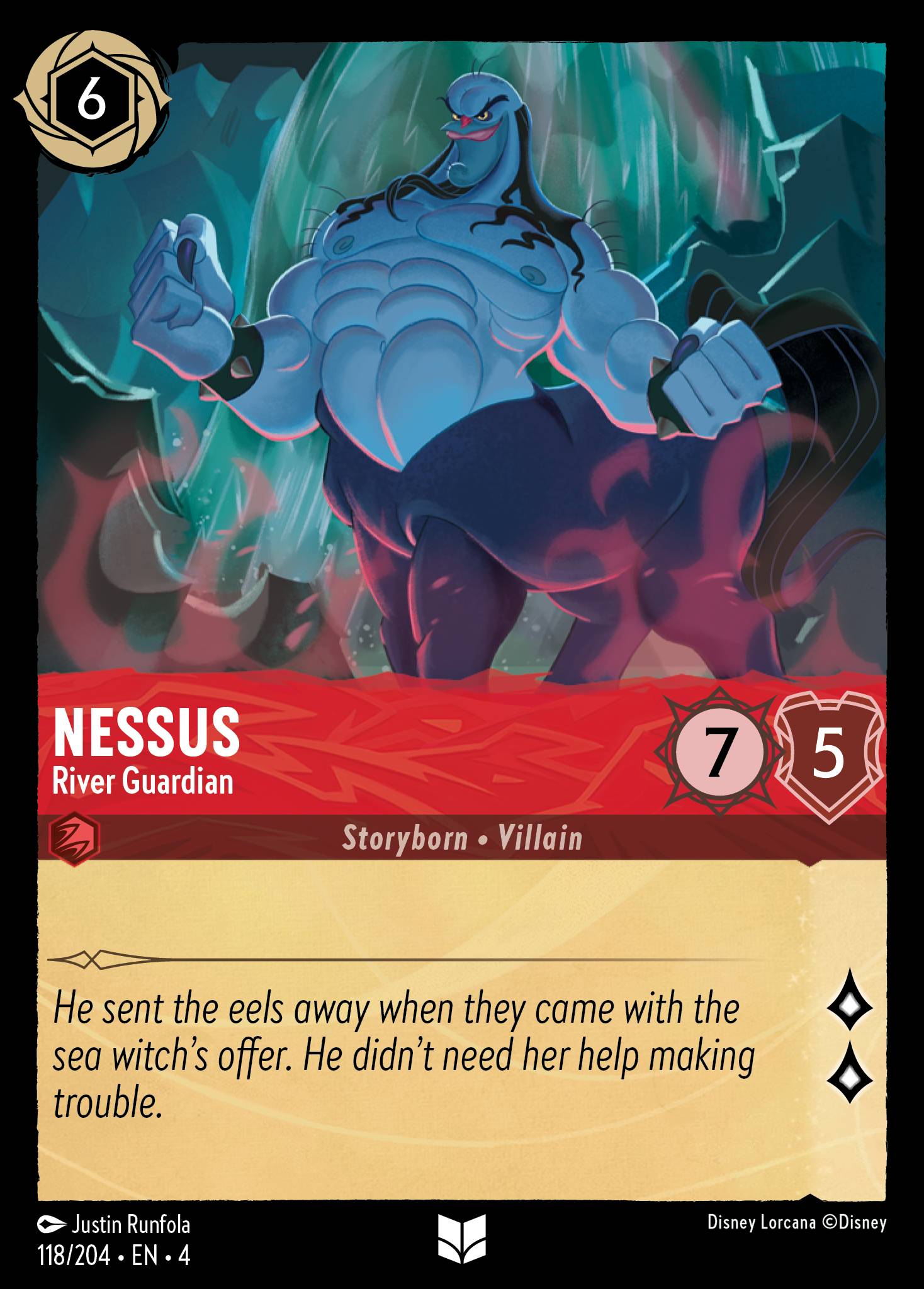 Nessus - River Guardian - Uncommon Normal Disney Lorcana card from Ursula's Return