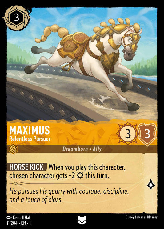 Maximus - Relentless Pursuer - Uncommon Normal Disney Lorcana card from The First Chapter