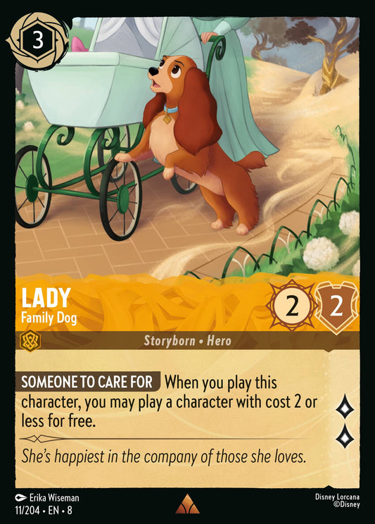 Lady - Family Dog - Rare Normal Disney Lorcana card from The Reign of Jafar
