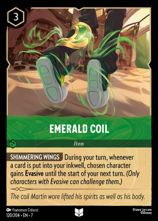 Emerald Coil - Uncommon Normal Disney Lorcana card from Archazia's Island