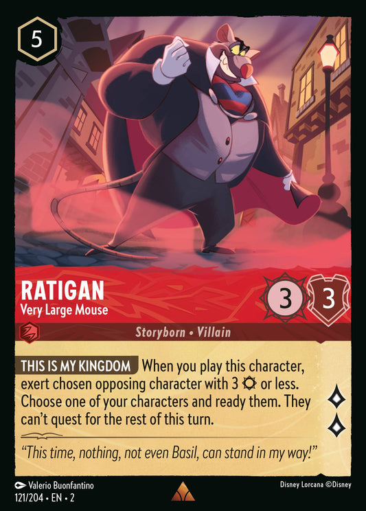 Ratigan - Very Large Mouse - Rare Normal Disney Lorcana card from Rise of the Floodborn