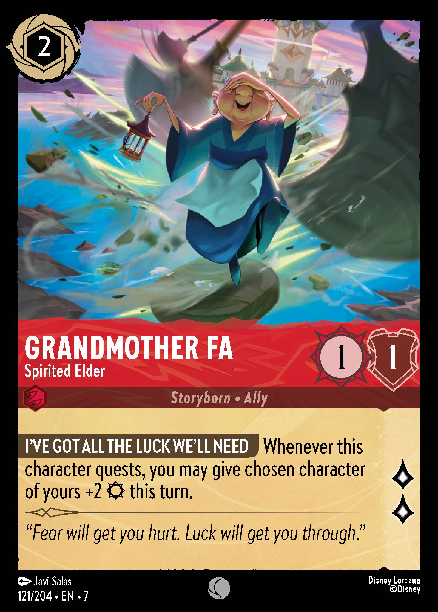 Grandmother Fa - Spirited Elder - Common Normal Disney Lorcana card from Archazia's Island