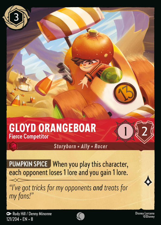 Gloyd Orangeboar - Fierce Competitor - Common Normal Disney Lorcana card from The Reign of Jafar