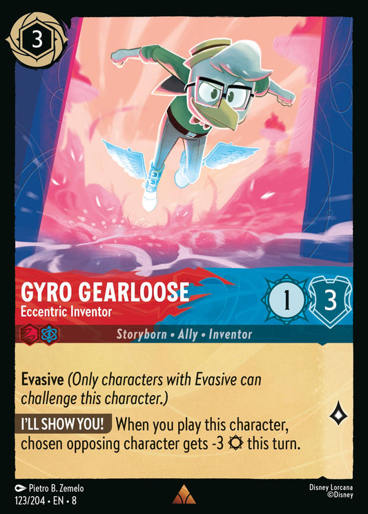 Gyro Gearloose - Eccentric Inventor - Rare Normal Disney Lorcana card from The Reign of Jafar