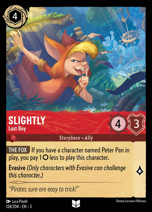Slightly - Lost Boy - Uncommon Normal Disney Lorcana card from Into the Inklands