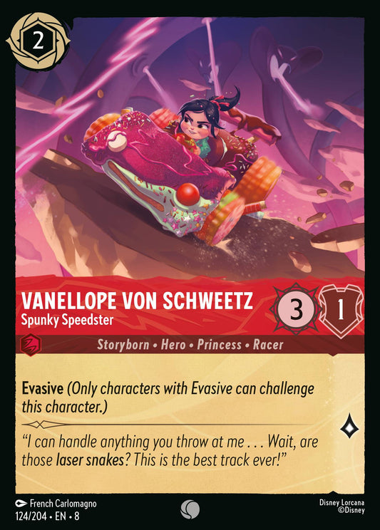 Vanellope Von Schweetz - Spunky Speedster - Common Normal Disney Lorcana card from The Reign of Jafar