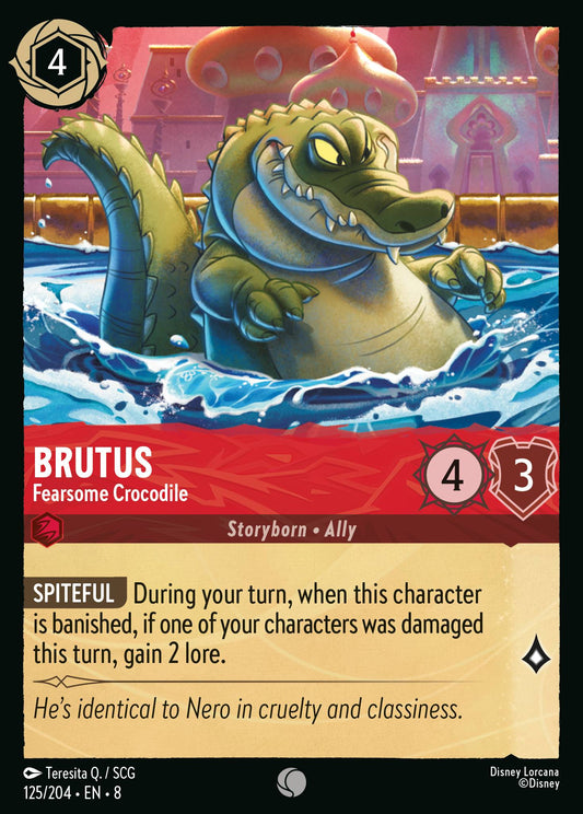 Brutus - Fearsome Crocodile - Common Normal Disney Lorcana card from The Reign of Jafar