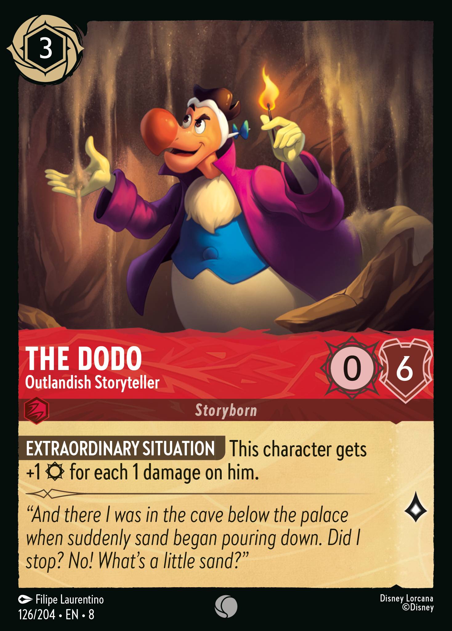 The Dodo - Outlandish Storyteller - Common Normal Disney Lorcana card from The Reign of Jafar