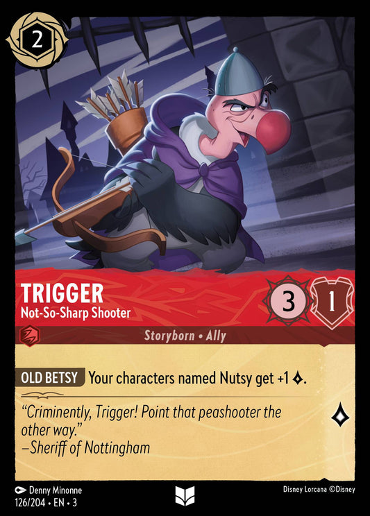 Trigger - Not-So-Sharp Shooter - Uncommon Normal Disney Lorcana card from Into the Inklands