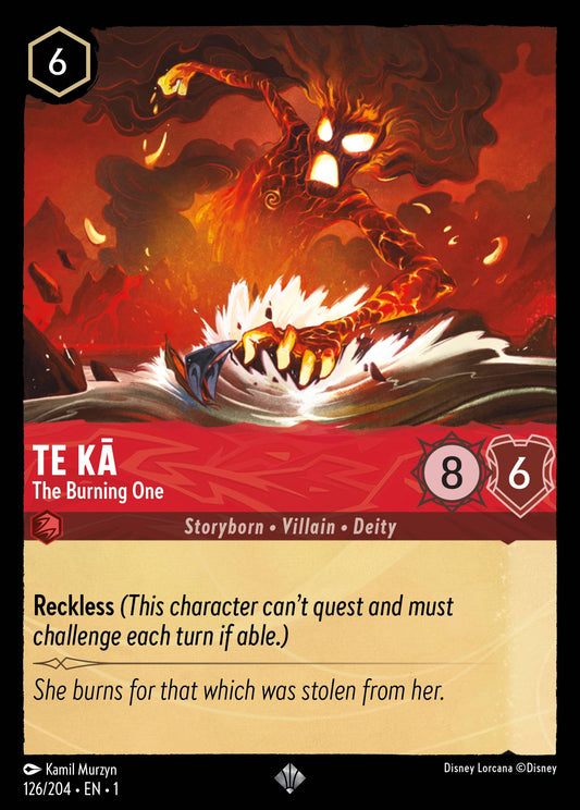 Te Ka - The Burning One - Super Rare Normal Disney Lorcana card from The First Chapter